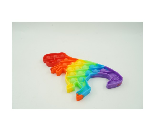 Jucarie antistres din silicon, Flippy, Pop It Now and Flip It, Dinozaur mic, Multicolor V1
