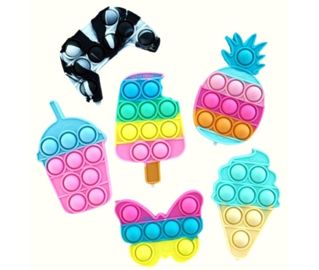 Jucarie antistres din silicon, Flippy, Pop It Now and Flip It, Stickere, Model mixt