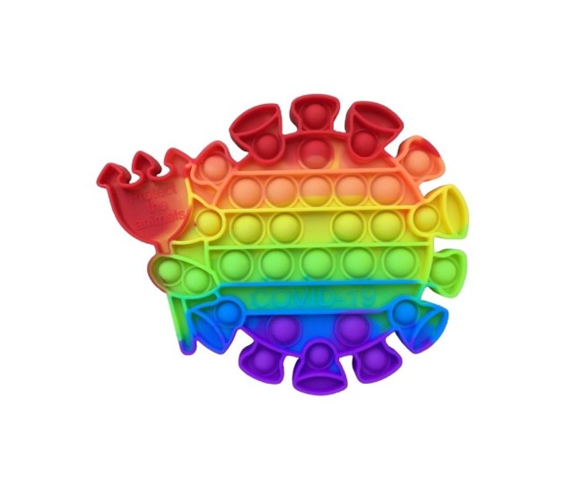 Jucarie antistres din silicon, Flippy, Pop It Now and Flip It, Virus, Multicolor