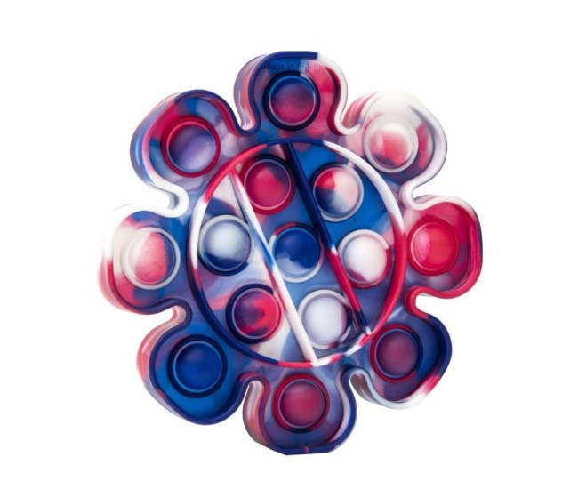 Jucarie antistres din silicon, Pop it Now and Flip It, Floare, Multicolor