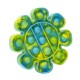 Jucarie antistres din silicon, Pop it Now and Flip It, Floare, Multicolor