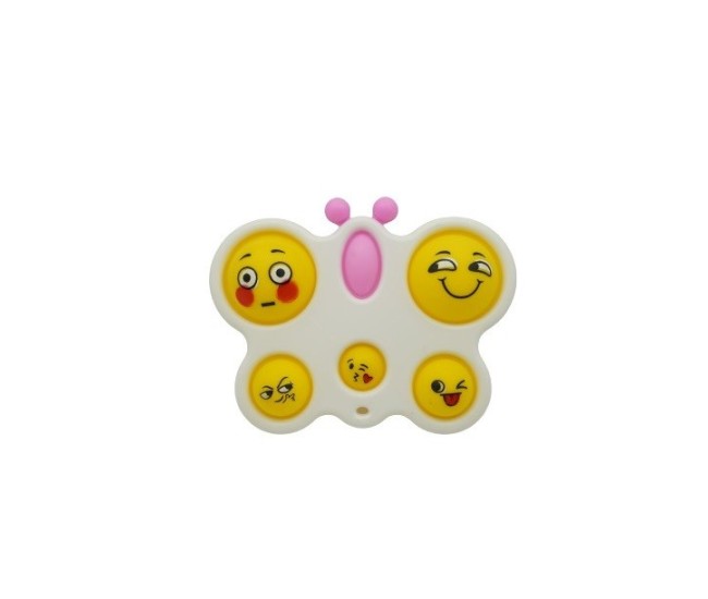 Jucarie Antistres Flippy - Fidget Toy, Simple Dimple, Fluture, Alb Jucarie Antistres Flippy - Fidget Toy, Simple Dimple, Fluture, Alb