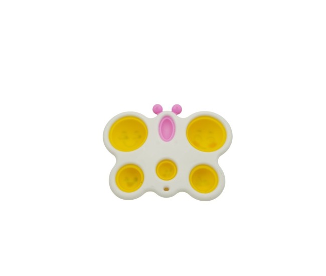 Jucarie Antistres Flippy - Fidget Toy, Simple Dimple, Fluture, Alb Jucarie Antistres Flippy - Fidget Toy, Simple Dimple, Fluture, Alb