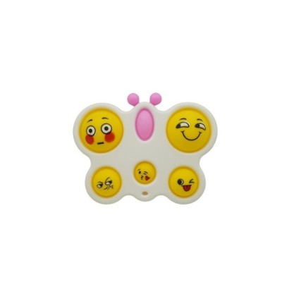 Jucarie Antistres Flippy - Fidget Toy, Simple Dimple, Fluture, Alb Jucarie Antistres Flippy - Fidget Toy, Simple Dimple, Fluture, Alb