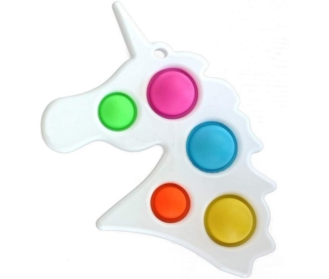 Jucarie Antistres Flippy - Fidget Toy, Simple Dimple, Unicorn, Alb Jucarie Antistres Flippy - Fidget Toy, Simple Dimple, Unicorn, Alb