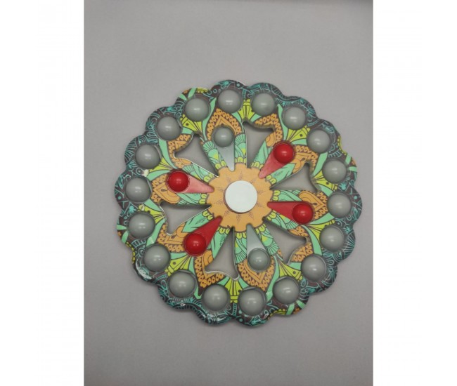 Jucarie antistres, simple dimple, fidget toy spinner, cu 24 buline, Multicolor, mix, Flippy Jucarie antistres, simple dimple, fidget toy spinner, cu 24 buline, Multicolor, mix, Flippy