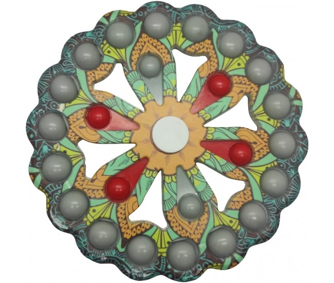 Jucarie antistres, simple dimple, fidget toy spinner, cu 24 buline, Multicolor, mix, Flippy Jucarie antistres, simple dimple, fidget toy spinner, cu 24 buline, Multicolor, mix, Flippy