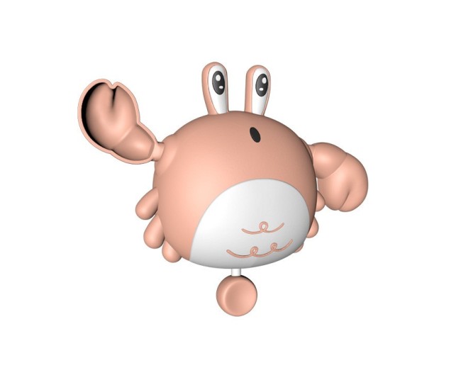 Jucarie de baie pentru copii, Flippy, crab, 10 cm, Roz cu fir Jucarie de baie pentru copii, Flippy, crab, 10 cm, Roz cu fir