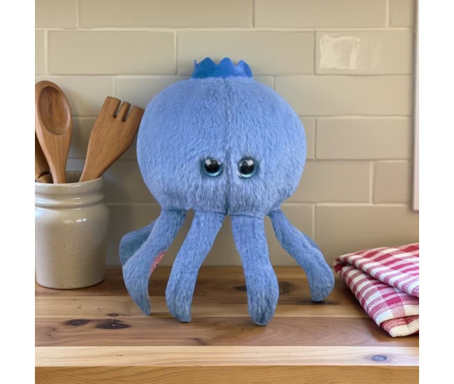 Jucarie Moale de Plus Italian Brainrot, Flippy, cu Agatatoare, Model Blueberrini Octopussini, Jucarie Moale pentru Copii, 13 x 22 cm, Albastru/Roz Jucarie Moale de Plus Italian Brainrot, Flippy, cu Agatatoare, Model Blueberrini Octopussini, Jucarie Moale pentru Copii, 13 x 22 cm, Albastru/Roz