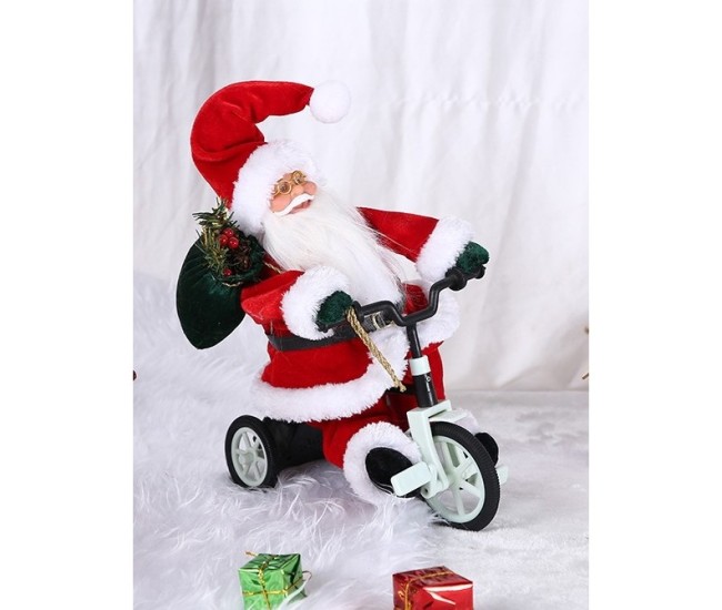 Jucarie decorativa, Flippy, Mos Craciun, 36 cm x 16 cm, grosime 23 cm, lana, tesatura de plus, poliester, interior/exterior Jucarie decorativa, Flippy, Mos Craciun, 36 cm x 16 cm, grosime 23 cm, lana, tesatura de plus, poliester, interior/exterior