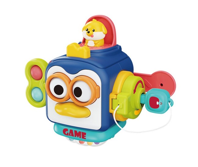 Jucarie interactiva Montessori, Flippy, Jucarie pentru Bebelusi, Model Pinguin Ocupat, din Plastic rezistent, Varsta 18+ luni, 13 x 11 x 11 cm, Albastru/Multicolor Jucarie interactiva Montessori, Flippy, Jucarie pentru Bebelusi, Model Pinguin Ocupat, din Plastic rezistent, Varsta 18+ luni, 13 x 11 x 11 cm, Albastru/Multicolor