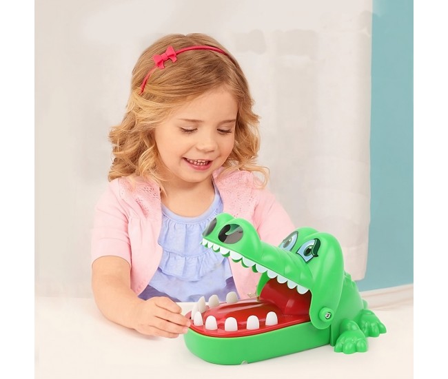 Jucarie interactiva Crocodil Dentist, Flippy, Joc de Grup/Familie, 11 Dinti, Small 15 x 10 x 7.5 cm, Verde Jucarie interactiva Crocodil Dentist, Flippy, Joc de Grup/Familie, 11 Dinti, Small 15 x 10 x 7.5 cm, Verde