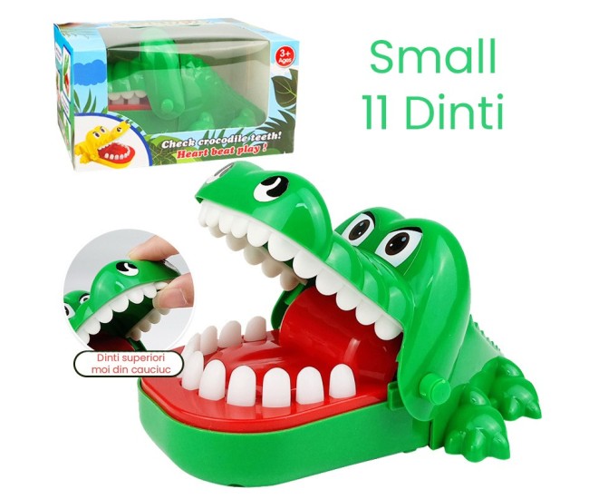 Jucarie interactiva Crocodil Dentist, Flippy, Joc de Grup/Familie, 11 Dinti, Small 15 x 10 x 7.5 cm, Verde Jucarie interactiva Crocodil Dentist, Flippy, Joc de Grup/Familie, 11 Dinti, Small 15 x 10 x 7.5 cm, Verde