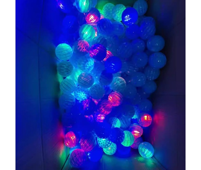 Jucarie Interactiva, Flippy, Minge Saltareata Crystal Ball, cu Banda Elastica, 6 cm, +7 Ani, din Plastic, Albastru