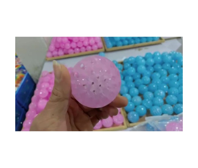 Jucarie Interactiva, Flippy, Minge Saltareata Crystal Ball, cu Banda Elastica, 6 cm, +7 Ani, din Plastic, Roz