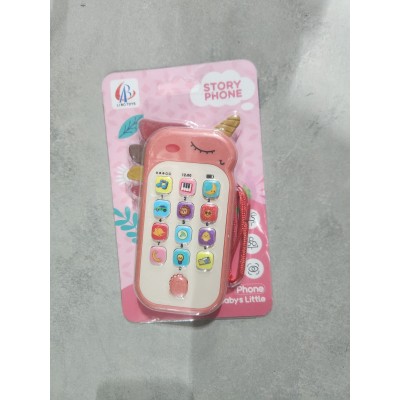 Jucarie Interactiva, Flippy, Telefon Inteligent, Model Unicorn, Functii Educative, Muzicale si Voce, 4-6 ani, 19 x 11.5 cm, din Plastic, Roz