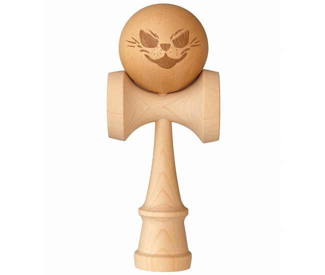Jucarie Interactiva Kendama, Flippy, din Lemn, 18 cm, Joc de Indemanare pentru Copii si Adulti, Model Crazy Cat, Maro Natur Jucarie Interactiva Kendama, Flippy, din Lemn, 18 cm, Joc de Indemanare pentru Copii si Adulti, Model Crazy Cat, Maro Natur