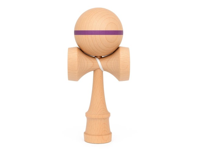 Jucarie Interactiva Kendama, Flippy, din Lemn, 18 cm, Joc de Indemanare pentru Copii si Adulti, Model cu Dunga, Mov Jucarie Interactiva Kendama, Flippy, din Lemn, 18 cm, Joc de Indemanare pentru Copii si Adulti, Model cu Dunga, Mov