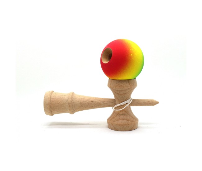 Jucarie Interactiva Kendama, Flippy, din Lemn, 18 cm, Joc de Indemanare pentru Copii si Adulti, Model Gradient 3, Rosu/Galben/Albastru Jucarie Interactiva Kendama, Flippy, din Lemn, 18 cm, Joc de Indemanare pentru Copii si Adulti, Model Gradient 3, Rosu/Galben/Albastru