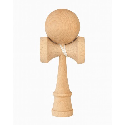Jucarie Interactiva Kendama, Flippy, din Lemn, 18 cm, Joc de Indemanare pentru Copii si Adulti, Model Gradient, Maro Natur Gradient