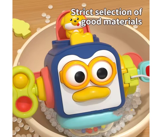 Jucarie interactiva Montessori, Flippy, Jucarie pentru Bebelusi, Model Pinguin Ocupat, din Plastic rezistent, Varsta 18+ luni, 13 x 11 x 11 cm, Albastru/Multicolor Jucarie interactiva Montessori, Flippy, Jucarie pentru Bebelusi, Model Pinguin Ocupat, din Plastic rezistent, Varsta 18+ luni, 13 x 11 x 11 cm, Albastru/Multicolor