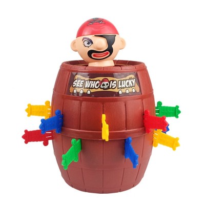 Jucarie interactiva Pirat Saltaret, Flippy, Joc de Grup/Familie, 16 sabii + 1 Pirat, 15.5 x 15.5 x 23 cm Rosu/Maro Jucarie interactiva Pirat Saltaret, Flippy, Joc de Grup/Familie, 16 sabii + 1 Pirat, 15.5 x 15.5 x 23 cm Rosu/Maro