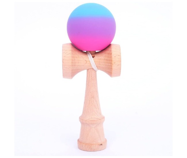 Jucarie Interactiva Kendama, Flippy, din Lemn, 18 cm, Joc de Indemanare pentru Copii si Adulti, Model Gradient 1, Roz/Mov/Albastru Jucarie Interactiva Kendama, Flippy, din Lemn, 18 cm, Joc de Indemanare pentru Copii si Adulti, Model Gradient 1, Roz/Mov/Albastru