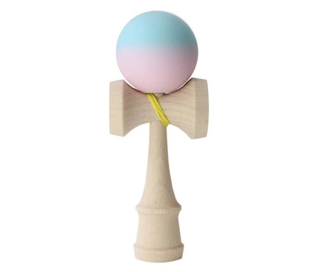 Jucarie Interactiva Kendama, Flippy, din Lemn, 18 cm, Joc de Indemanare pentru Copii si Adulti, Model Gradient 5, Albastru/Lila Jucarie Interactiva Kendama, Flippy, din Lemn, 18 cm, Joc de Indemanare pentru Copii si Adulti, Model Gradient 5, Albastru/Lila