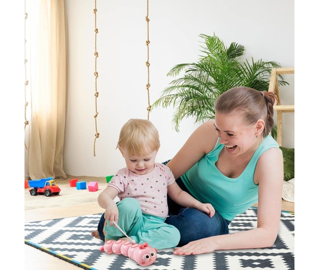 Jucarie mecanica pentru copii Flippy, omida haioasa, material ABS, cu cheita, distractiva, se taraste, se misca, 15 x 4 cm, roz Jucarie mecanica pentru copii Flippy, omida haioasa, material ABS, cu cheita, distractiva, se taraste, se misca, 15 x 4 cm, roz