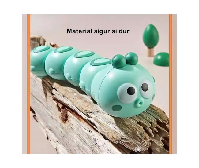 Jucarie mecanica pentru copii Flippy, omida haioasa, cu cheita, distractiva, se taraste, se misca, 15 x 4 cm, verde Jucarie mecanica pentru copii Flippy, omida haioasa, cu cheita, distractiva, se taraste, se misca, 15 x 4 cm, verde