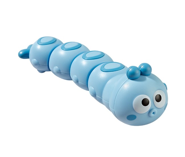 Jucarie mecanica pentru copii Flippy, omida haioasa, material ABS, cu cheita, distractiva, se taraste, se misca, 15 x 4 cm, albastru Jucarie mecanica pentru copii Flippy, omida haioasa, material ABS, cu cheita, distractiva, se taraste, se misca, 15 x 4 cm, albastru