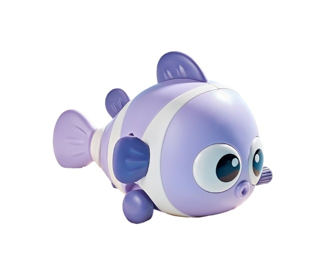 Jucarie mecanica pentru copii Flippy, pestisor haios, cu cheita, distractiv, se taraste, se misca, 11 x 9 x 7.5 cm cm, mov Jucarie mecanica pentru copii Flippy, pestisor haios, cu cheita, distractiv, se taraste, se misca, 11 x 9 x 7.5 cm cm, mov