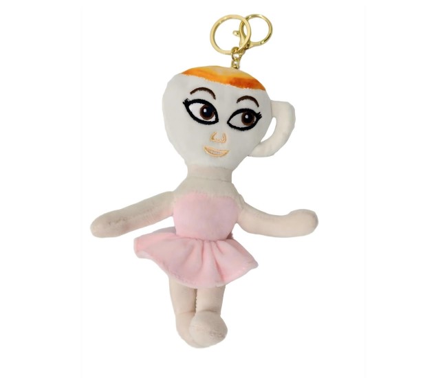 Jucarie Moale de Plus de Tip Breloc, Flippy, Model Italian Brainrot Ballerina Cappuccina, 17 x 14 cm, Roz Jucarie Moale de Plus de Tip Breloc, Flippy, Model Italian Brainrot Ballerina Cappuccina, 17 x 14 cm, Roz