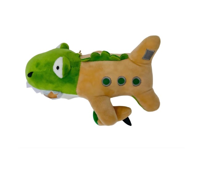 Jucarie Moale de Plus de Tip Breloc, Flippy, Model Italian Brainrot Crocodilul Avion Bombardiro Crocodilo, 17 x 8 cm, Verde Maro Jucarie Moale de Plus de Tip Breloc, Flippy, Model Italian Brainrot Crocodilul Avion Bombardiro Crocodilo, 17 x 8 cm, Verde Maro