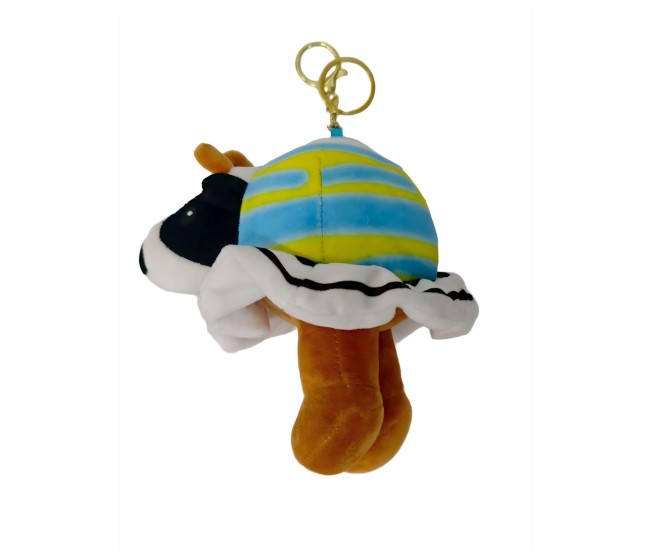 Jucarie Moale de Plus de Tip Breloc, Flippy, Model Italian Brainrot Vaca Saturno Saturnita, 16 x 15 cm, Albastru Galben Jucarie Moale de Plus de Tip Breloc, Flippy, Model Italian Brainrot Vaca Saturno Saturnita, 16 x 15 cm, Albastru Galben