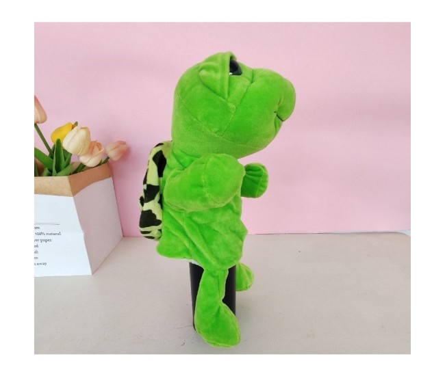 Papusa de Mana pentru Teatru de Papusi, Flippy, din Plus, 25 x 10 x 8 cm, Model Broasca, Verde Papusa de Mana pentru Teatru de Papusi, Flippy, din Plus, 25 x 10 x 8 cm, Model Broasca, Verde