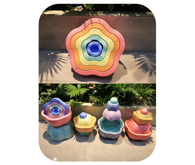 Jucarie Senzoriala de Echilibru, Flippy, Tip Stepping Stones, 5 Piese, din Spuma, pentru Miscare, Sarituri, Prindere, Diametru 28 cm, Model 1, Multicolor Jucarie Senzoriala de Echilibru, Flippy, Tip Stepping Stones, 5 Piese, din Spuma, pentru Miscare, Sarituri, Prindere, Diametru 28 cm, Model 1, Multicolor