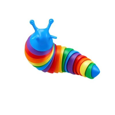 Jucarie senzoriala pentru copii, Flippy, melc, cu articulatii si lumini, 19 cm, multicolor Jucarie senzoriala pentru copii, Flippy, melc, cu articulatii si lumini, 19 cm, multicolor