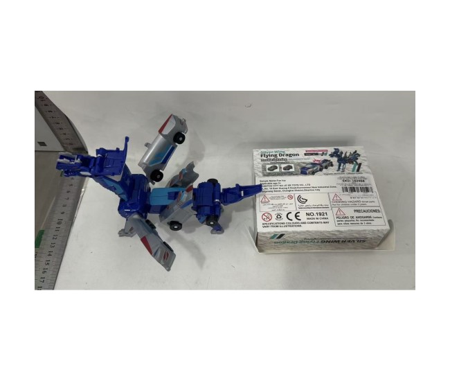 Jucarie Transformabila 2in1, Flippy, Silver Wing Flying Dragon, Masina/Dragon, Atractie Magnetica, +6 Ani, din ABS, Albastru Jucarie Transformabila 2in1, Flippy, Silver Wing Flying Dragon, Masina/Dragon, Atractie Magnetica, +6 Ani, din ABS, Albastru
