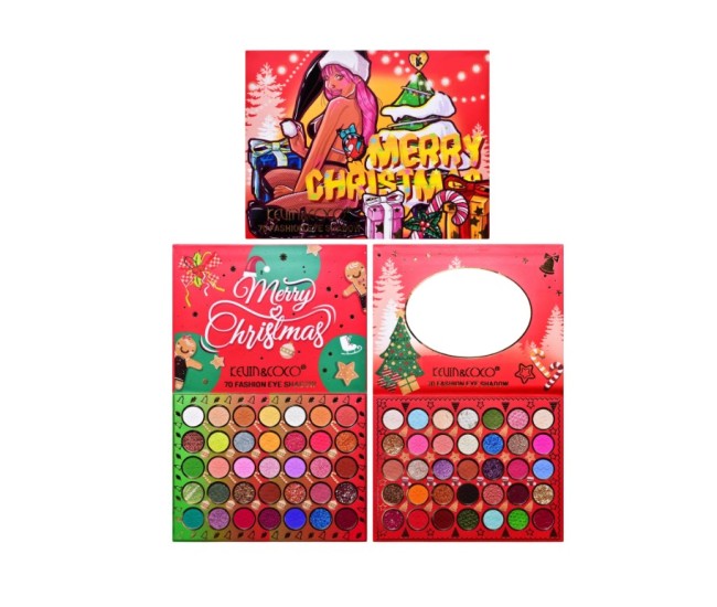 Set de Machiaj Kevin&Coco, 70 de Culori, Paleta de Farduri, Model Merry Christmas, Oglinda Ovala, 22.3x17.2x1.9 cm, Multicolor Set de Machiaj Kevin&Coco, 70 de Culori, Paleta de Farduri, Model Merry Christmas, Oglinda Ovala, 22.3x17.2x1.9 cm, Multicolor