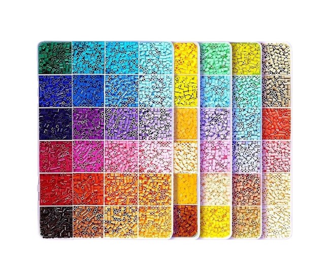 Kit de Margele Perle, Flippy, Set DIY 3D din 120 de Culori, 10000 de piese, Instrumente pentru Margele Incluse, 2.6 mm in cutie, Multicolor