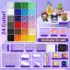 Kit de Margele Perle, Flippy, Set DIY 3D din 24 de Culori, 2000 de piese, Instrumente pentru Margele Incluse, 2.6 mm in cutie, Multicolor Kit de Margele Perle, Flippy, Set DIY 3D din 24 de Culori, 2000 de piese, Instrumente pentru Margele Incluse, 2.6 mm in cutie, Multicolor
