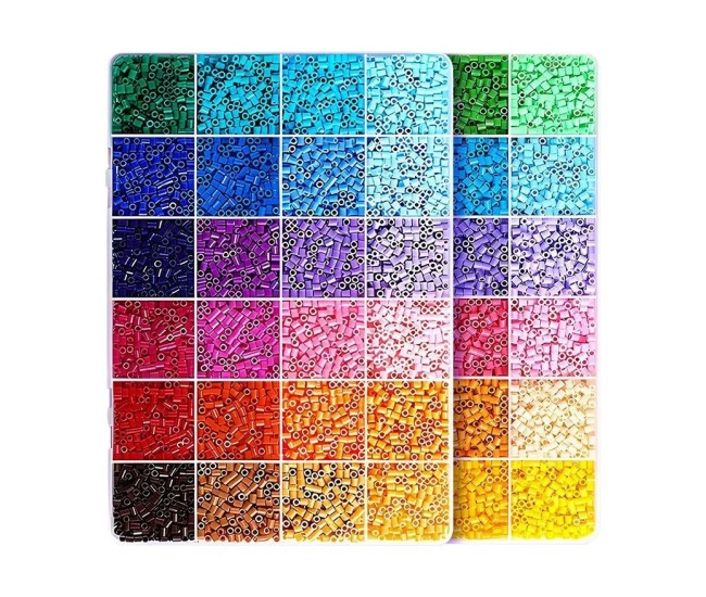 Kit de Margele Perle, Flippy, Set DIY 3D din 48 de Culori, 4000 de piese, Instrumente pentru Margele Incluse, 2.6 mm in cutie, Multicolor Kit de Margele Perle, Flippy, Set DIY 3D din 48 de Culori, 4000 de piese, Instrumente pentru Margele Incluse, 2.6 mm in cutie, Multicolor