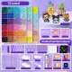 Kit de Margele Perle, Flippy, Set DIY 3D din 72 de Culori, 6000 de piese, Instrumente pentru Margele Incluse, 2.6 mm in cutie, Multicolor
