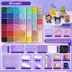 Kit de Margele Perle, Flippy, Set DIY 3D din 96 de Culori, 8000 de piese, Instrumente pentru Margele Incluse, 2.6 mm in cutie, Multicolor Kit de Margele Perle, Flippy, Set DIY 3D din 96 de Culori, 8000 de piese, Instrumente pentru Margele Incluse, 2.6 mm in cutie, Multicolor