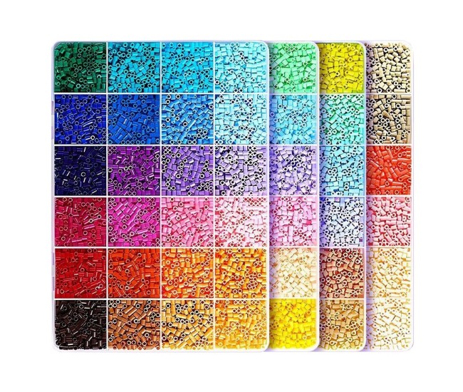 Kit de Margele Perle, Flippy, Set DIY 3D din 96 de Culori, 8000 de piese, Instrumente pentru Margele Incluse, 2.6 mm in cutie, Multicolor Kit de Margele Perle, Flippy, Set DIY 3D din 96 de Culori, 8000 de piese, Instrumente pentru Margele Incluse, 2.6 mm in cutie, Multicolor