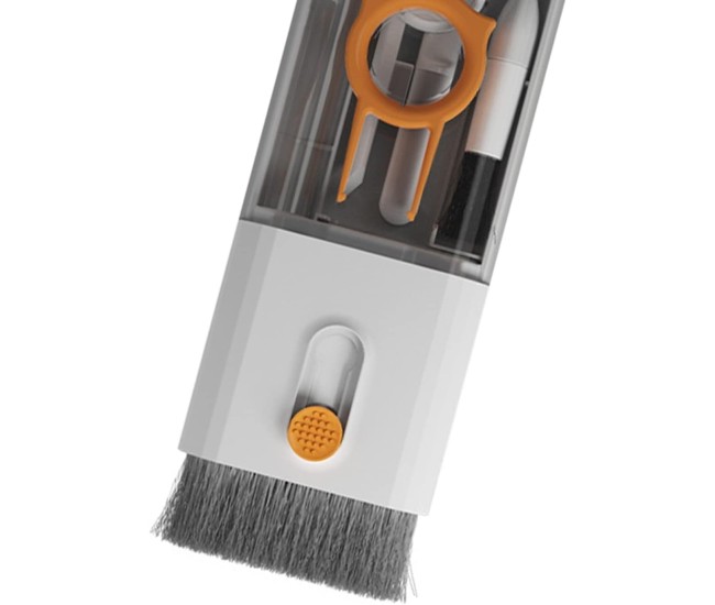 Kit Multifunctional de Curatare Produse Electronice 10in1, Flippy, pentru Laptop, Tastatura, Telefon, Casti, Camere, Alb