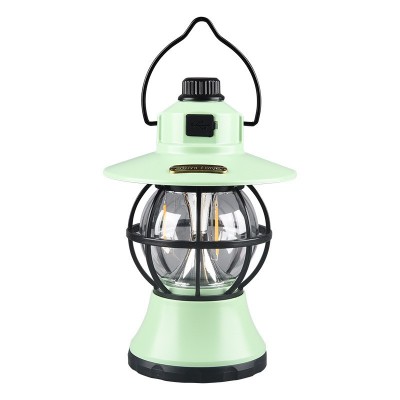Lampă de camping retro portabilă, Felinar Vintage LED ABS, Acumulator inclus 1200 mAh, reincarcabila, 3 moduri de iluminare, intensitate reglabila,Lampa portabila pentru cort în aer liber, Mint Lampă de camping retro portabilă, Felinar Vintage LED ABS, Acumulator inclus 1200 mAh, reincarcabila, 3 moduri de iluminare, intensitate reglabila,Lampa portabila pentru cort în aer liber, Mint
