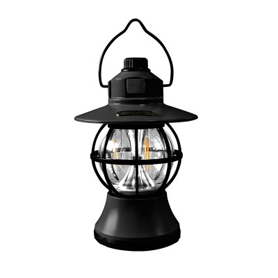 Lampă de camping retro portabilă, Felinar Vintage LED ABS, Acumulator inclus 1200 mAh, reincarcabila, 20 cm inaltime, 3 moduri de iluminare, intensitate reglabila,Lampa portabila pentru cort în aer liber, Negru Lampă de camping retro portabilă, Felinar Vintage LED ABS, Acumulator inclus 1200 mAh, reincarcabila, 20 cm inaltime, 3 moduri de iluminare, intensitate reglabila,Lampa portabila pentru cort în aer liber, Negru