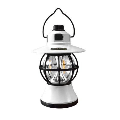 Lampă de camping retro portabilă, Felinar Vintage LED ABS, Acumulator inclus 1200 mAh, reincarcabila, 20 cm inaltime, 3 moduri de iluminare, intensitate reglabila,Lampa portabila pentru cort în aer liber, Alb Lampă de camping retro portabilă, Felinar Vintage LED ABS, Acumulator inclus 1200 mAh, reincarcabila, 20 cm inaltime, 3 moduri de iluminare, intensitate reglabila,Lampa portabila pentru cort în aer liber, Alb